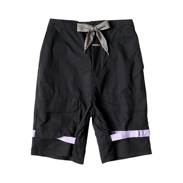 Kapital Rip Stop Nouvelle Shuttle Shorts "Black/Purple"