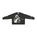 Song for the Mute Peaking Relaxed Pullover "Overdye Black"