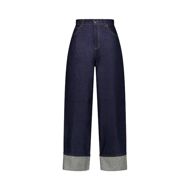 Charles Jeffrey Loverboy Loose Fit Jean With Knitted Pocket "Blue"