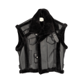 Feng Chen Wang Multi Pocket Vest In Sherpa "Black"