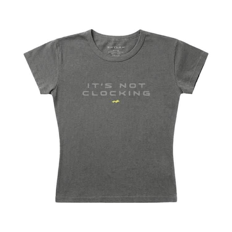 SKYLRK Coachella It"s Not Clocking Tee "Grey'