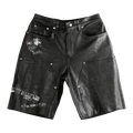 Paly Hollywood Holy Mountain Painted Leather Double Knee Short "Black"