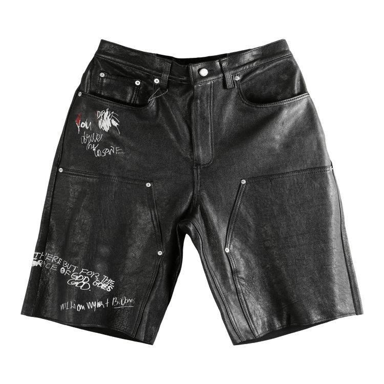 Paly Hollywood Holy Mountain Painted Leather Double Knee Short "Black"