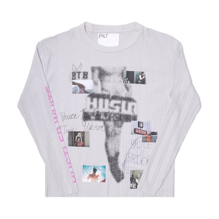 Paly Hollywood Hustlr Rib Long-Sleeve Tee "White"