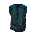 Kiko Kostadinov Weathervane Top "Black/Mosaic Blue"