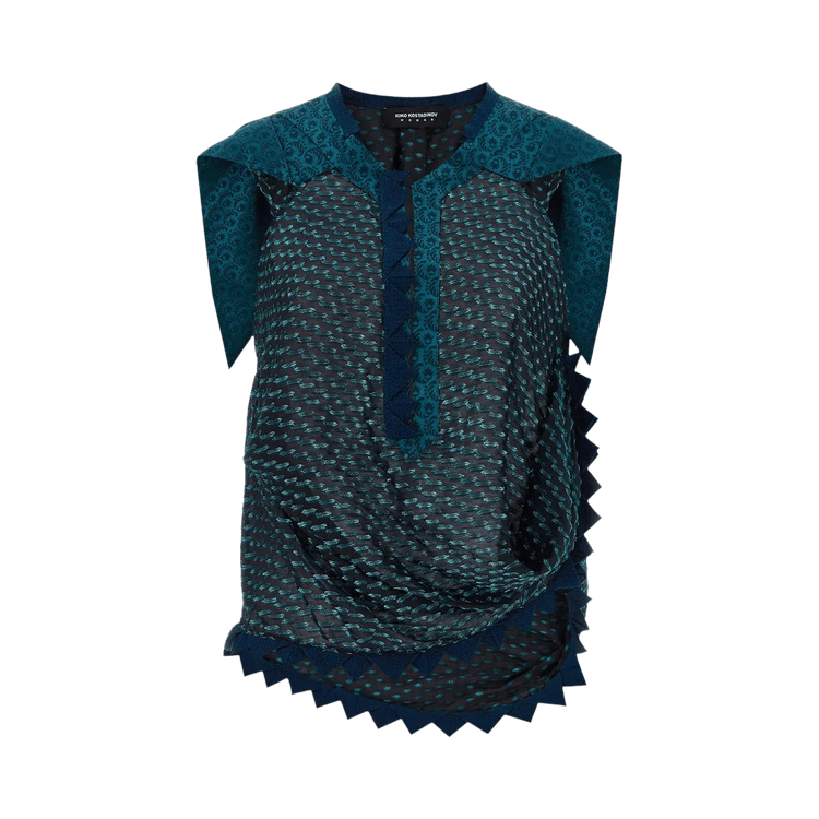 Kiko Kostadinov Weathervane Top "Black/Mosaic Blue"