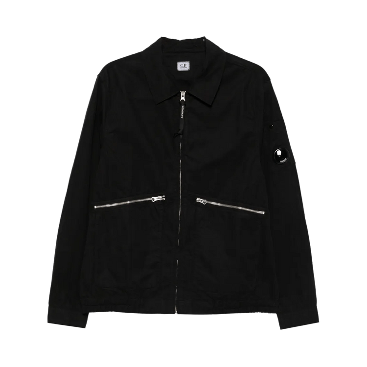 C.P. Company Overshirt In Micro-Reps "Black"