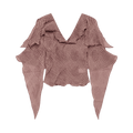 Kiko Kostadinov Plexus Blouse "Burgundy/Pearl"