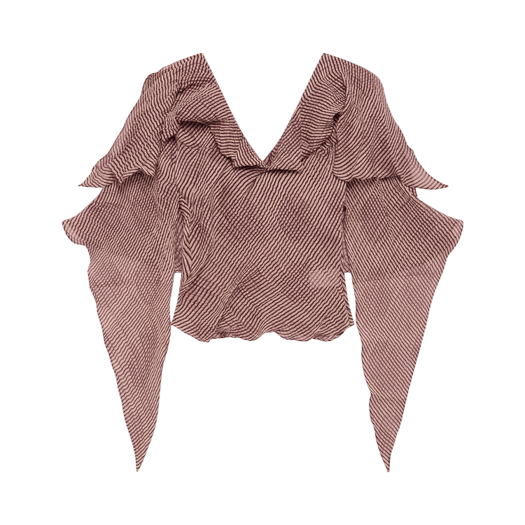 Kiko Kostadinov Plexus Blouse "Burgundy/Pearl"