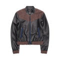 Kiko Kostadinov Konrad Leather Jacket "Oil Black"