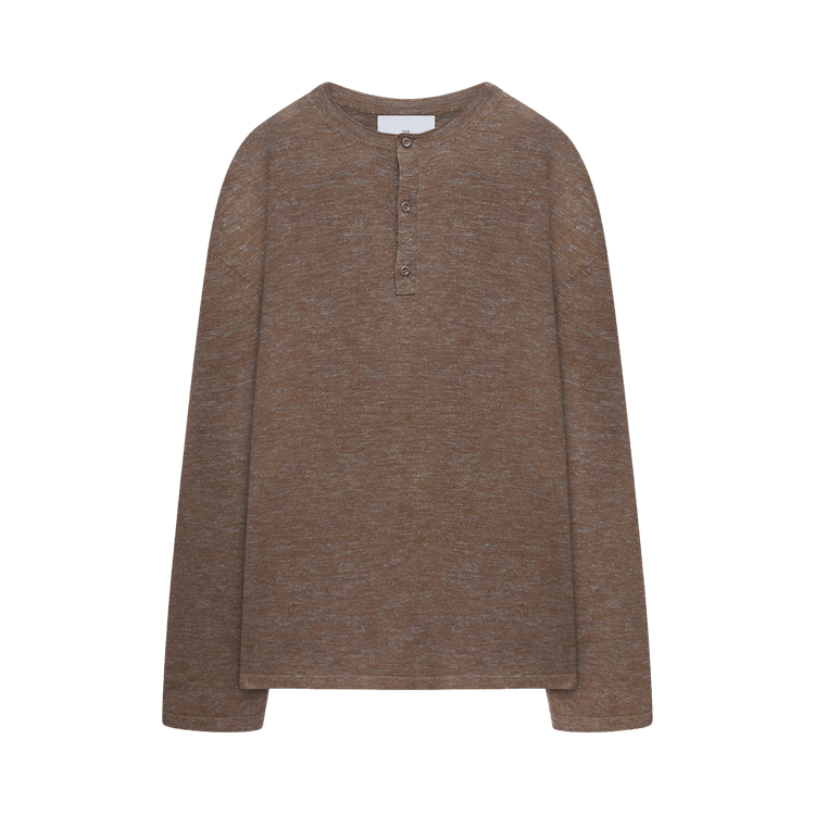 The Elder Statesman Lenny Knit Henley "Beach"