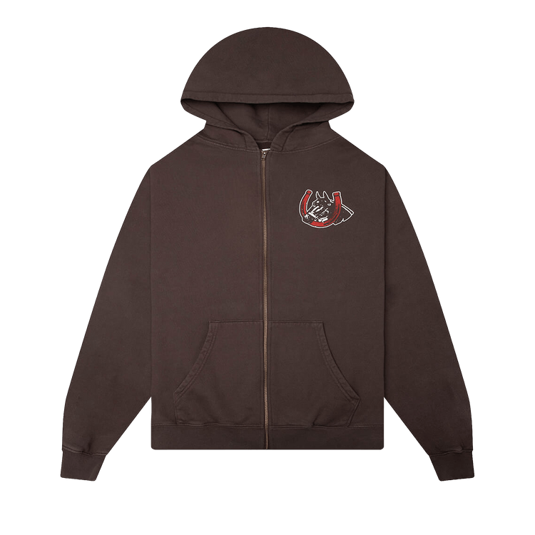 One Of These Days Valley Riders Zip Up Hoodie "Sun Faded Washed Brown"