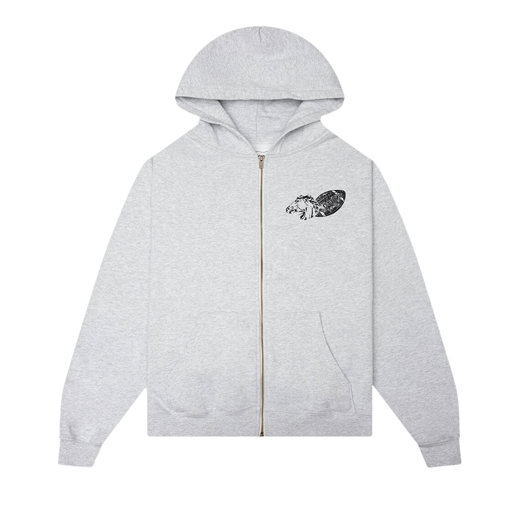 One Of These Days USA Zip Up Hoodie "Heather Grey"
