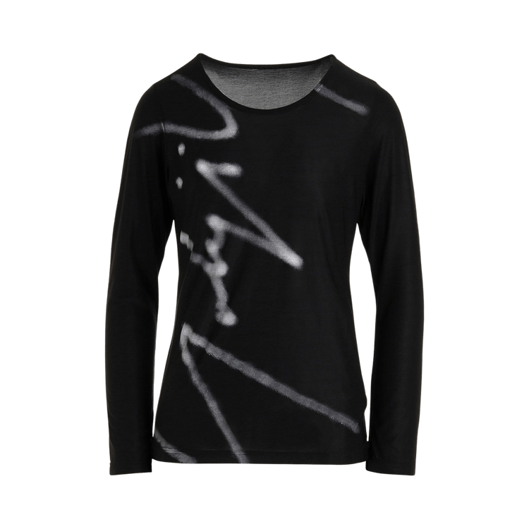 Yohji Yamamoto YY Pattern Long-Sleeve T-Shirt "Black"