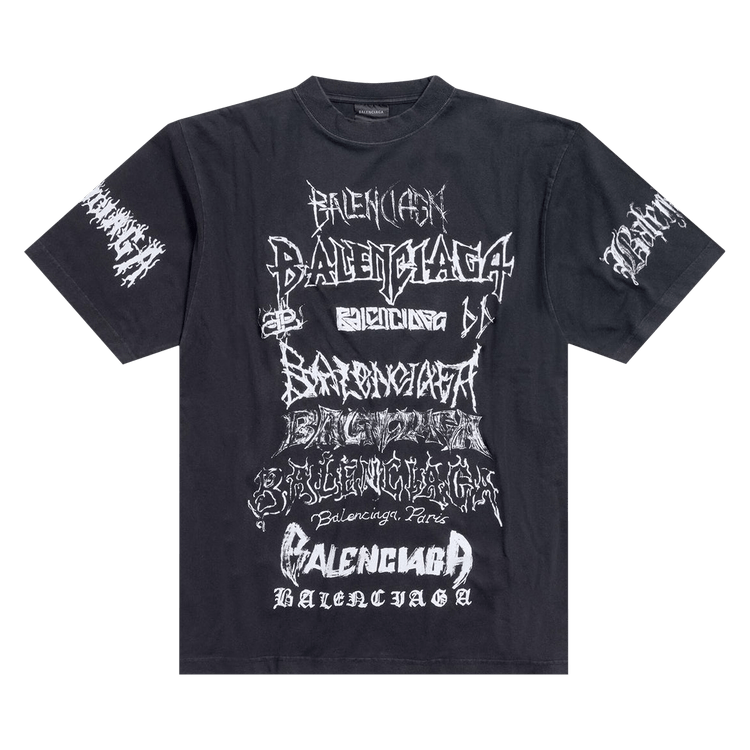 Balenciaga DIY Metal T-Shirt "Faded Black/White"