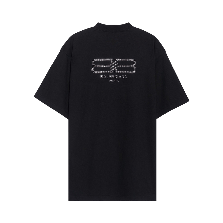 Balenciaga Paris Strass T-Shirt "Washed Black"
