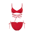 Balenciaga Wrap-Around Bikini Set "Red"
