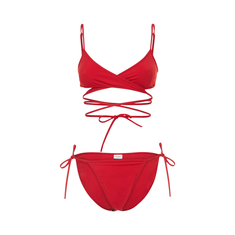 Balenciaga Wrap-Around Bikini Set "Red"