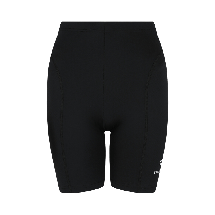 Balenciaga Logo Print Cycling Shorts "Black/White"