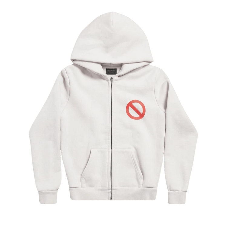 Balenciaga Music Bfrnd Series Zip-Up Hoodie "Off White"