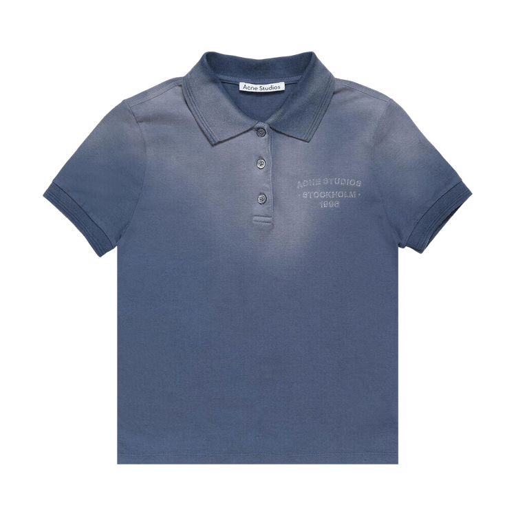 Acne Studios Sprayed Polo T-Shirt "Navy Blue"