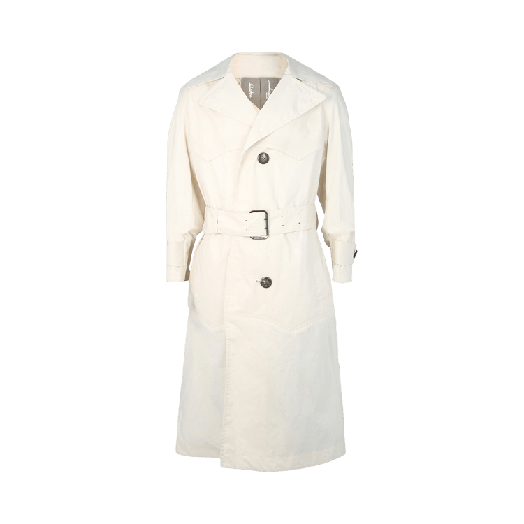 Ferragamo Cotton Trench Coat "White"