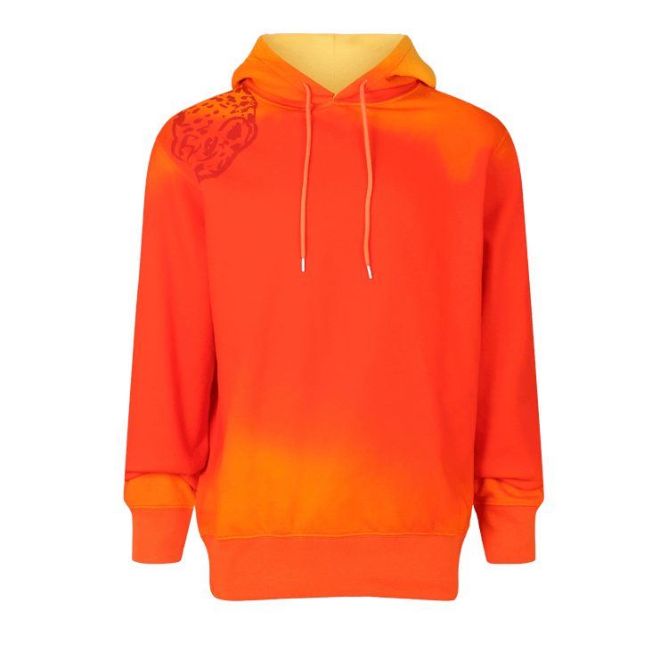 Ferragamo Sunset-Print Cotton Hoodie "Red"