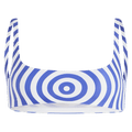 Jean Paul Gaultier Jersey Lycra Micro Bra Printed Target "White/Navy"