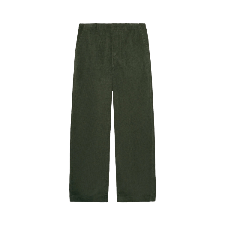 The Elder Statesman Waffle Cord Carpenter Pant "Cypress"