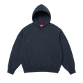 Supreme Satin Appliqué Hooded Sweatshirt "Navy"