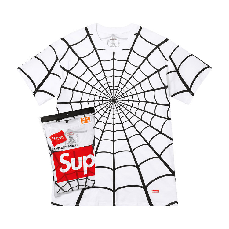Supreme x Hanes Spider-Man Tagless Tees (2 Pack) "White"