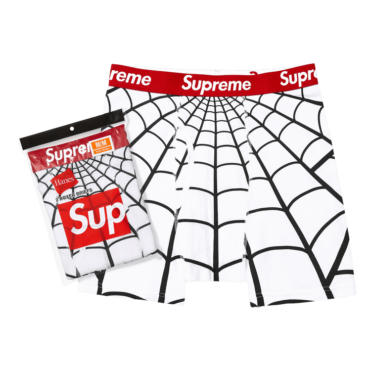 Supreme x Hanes Spider-Man Boxer Briefs (2 Pack) "White"