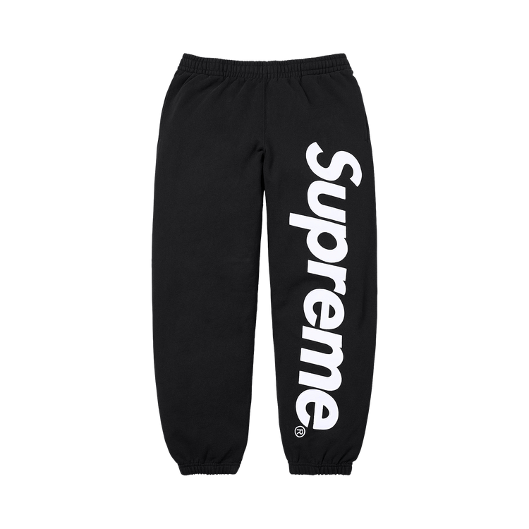 Supreme Satin Appliqué Sweatpant "Black"