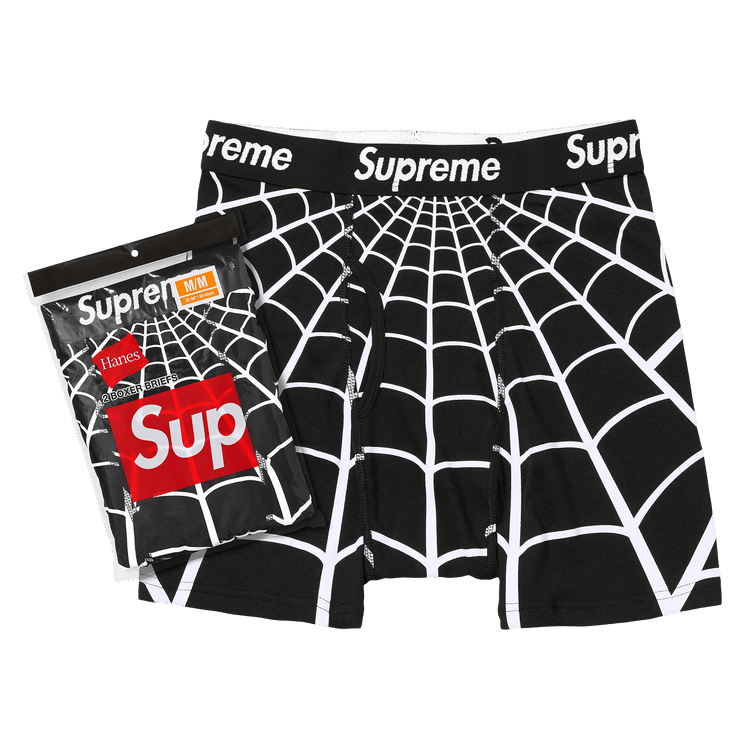 Supreme x Hanes Spider-Man Boxer Briefs (2 Pack) "Black"