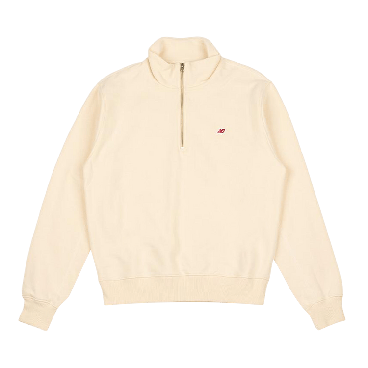 New Balance Made In USA Quarter Zip Pullover "Macadamia Nut"