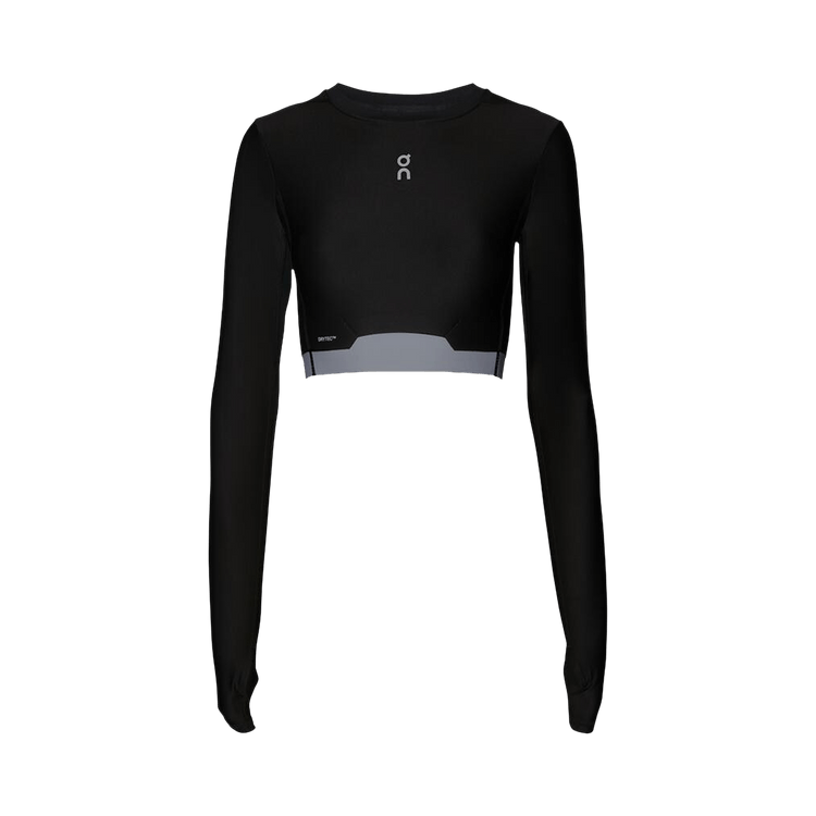 ON Train Long-Sleeve Crop "Black"