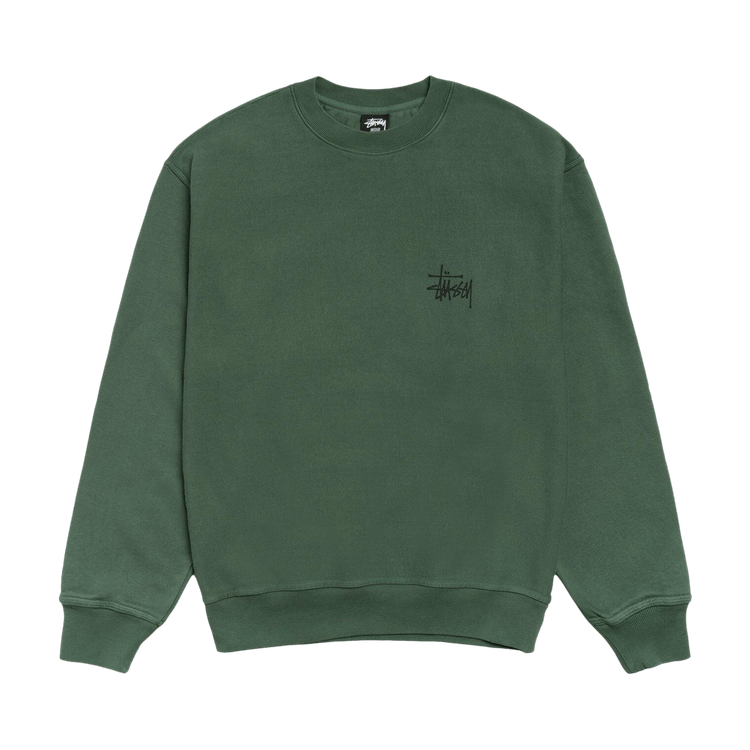 Stussy Basic Pigment Dyed Crew "Pine"