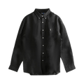 Polo Ralph Lauren Short-Sleeve Piece Dye Linen Sport-Shirt "Black"