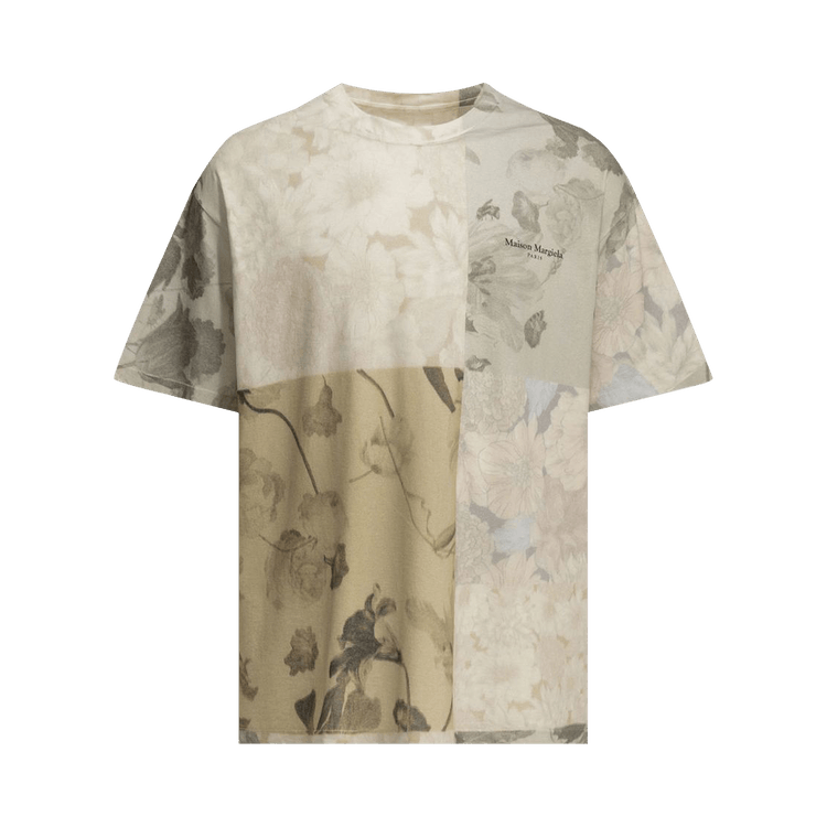 Maison Margiela Floral Print T-Shirt "Beige Flowers"