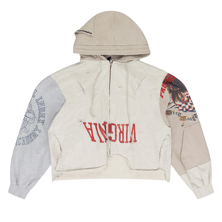 Protocol Index Upside Down Zip Hoodie "White"