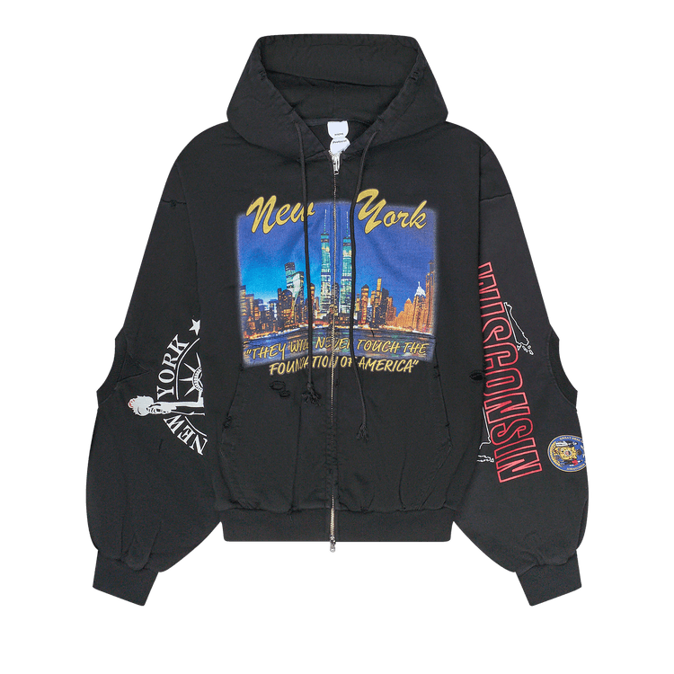 Protocol Index Reconstructed NY Zip Hoodie "Black"