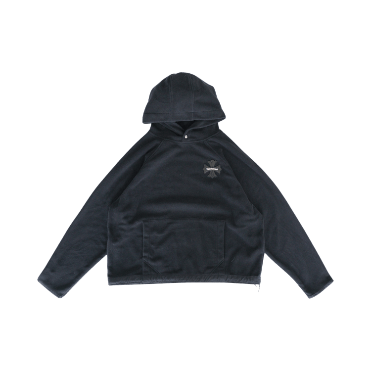 Chrome Hearts Cross Patch Fleece Hoodie "Black"