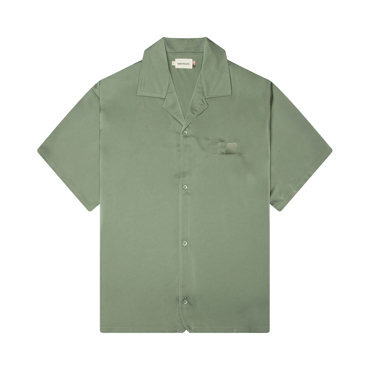 Honor The Gift Satin Chest Logo Camp Collar "Sage"