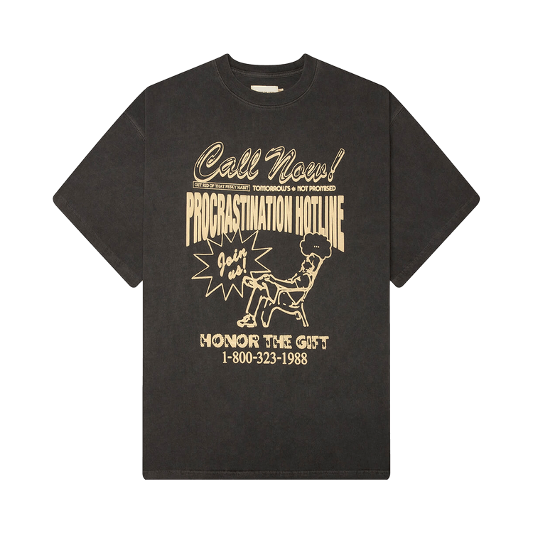 Honor The Gift Procastination Hotline Short-Sleeve "Black"
