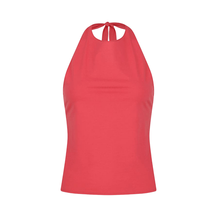 Amomento Jersey Halter Neck Top "Red"