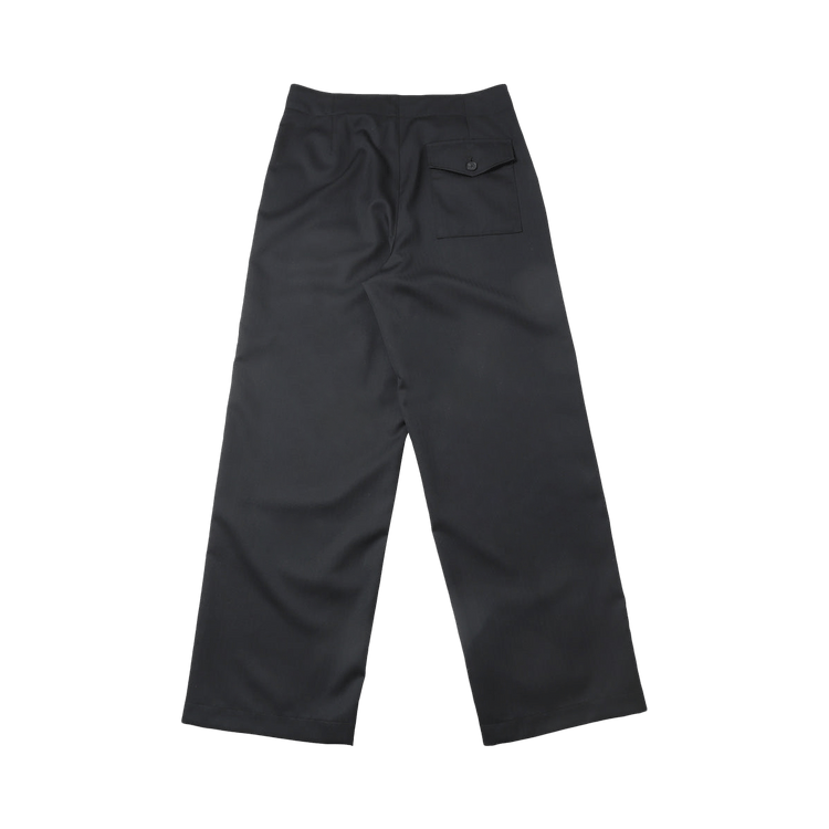 Auralee Wool Herringbone Cargo Pants "Black"