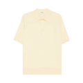 Auralee Giza High Gauge Knit Polo "Yellow/Beige"