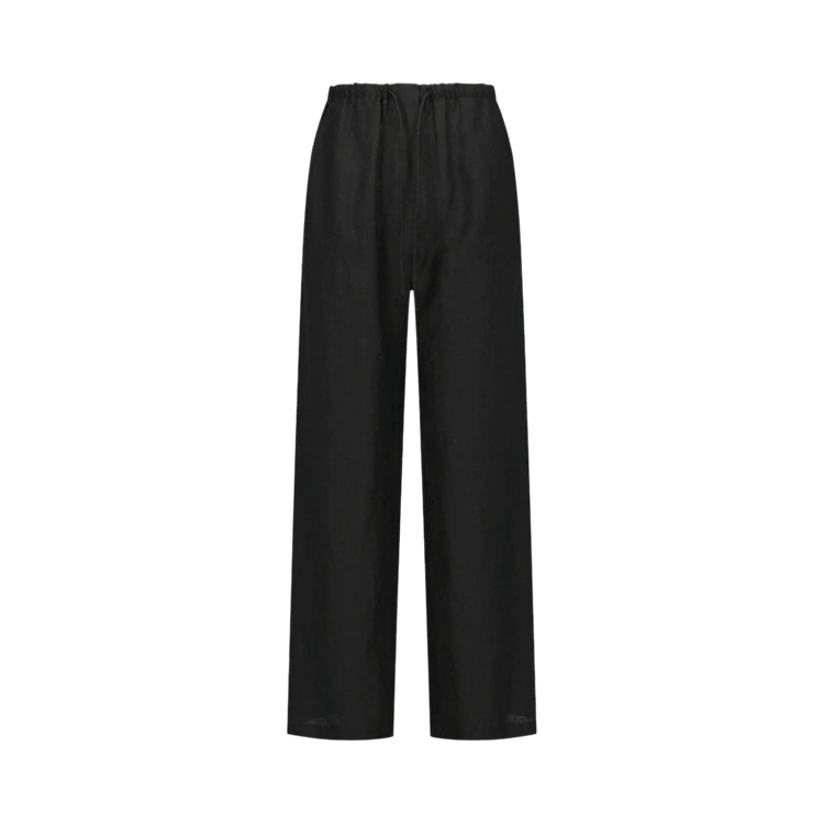 Amomento Linen Banding Pants "Black"