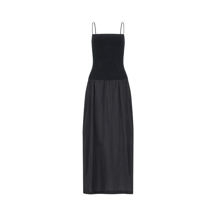 Amomento Nylon Jersey Maxi Dress "Charcoal"