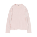 Auralee Brushed Organic Cotton Jersey Long-Sleeve Tee "Pale Pink"